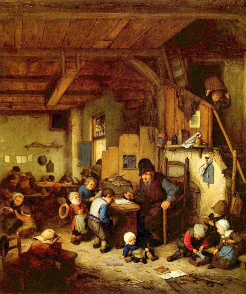 1662 Dutch masterpiece _The_Schoolmaster_ documents an early Western focus on literacy and basic education. Big Data Analytics together with data-backed metrics like the Social Progress Index prove that, economically, they knew what they were doing. Photo: Wikimedia/Public Domain/Adriaen van Ostade